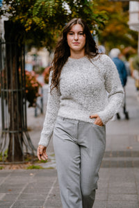 Fabiana Filippi Damen Pullover in Grau-Weiß