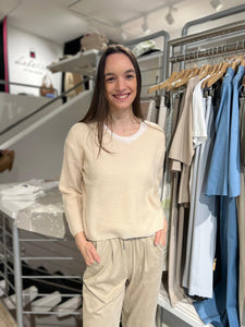 FFC Damen Strickpullover in Beige