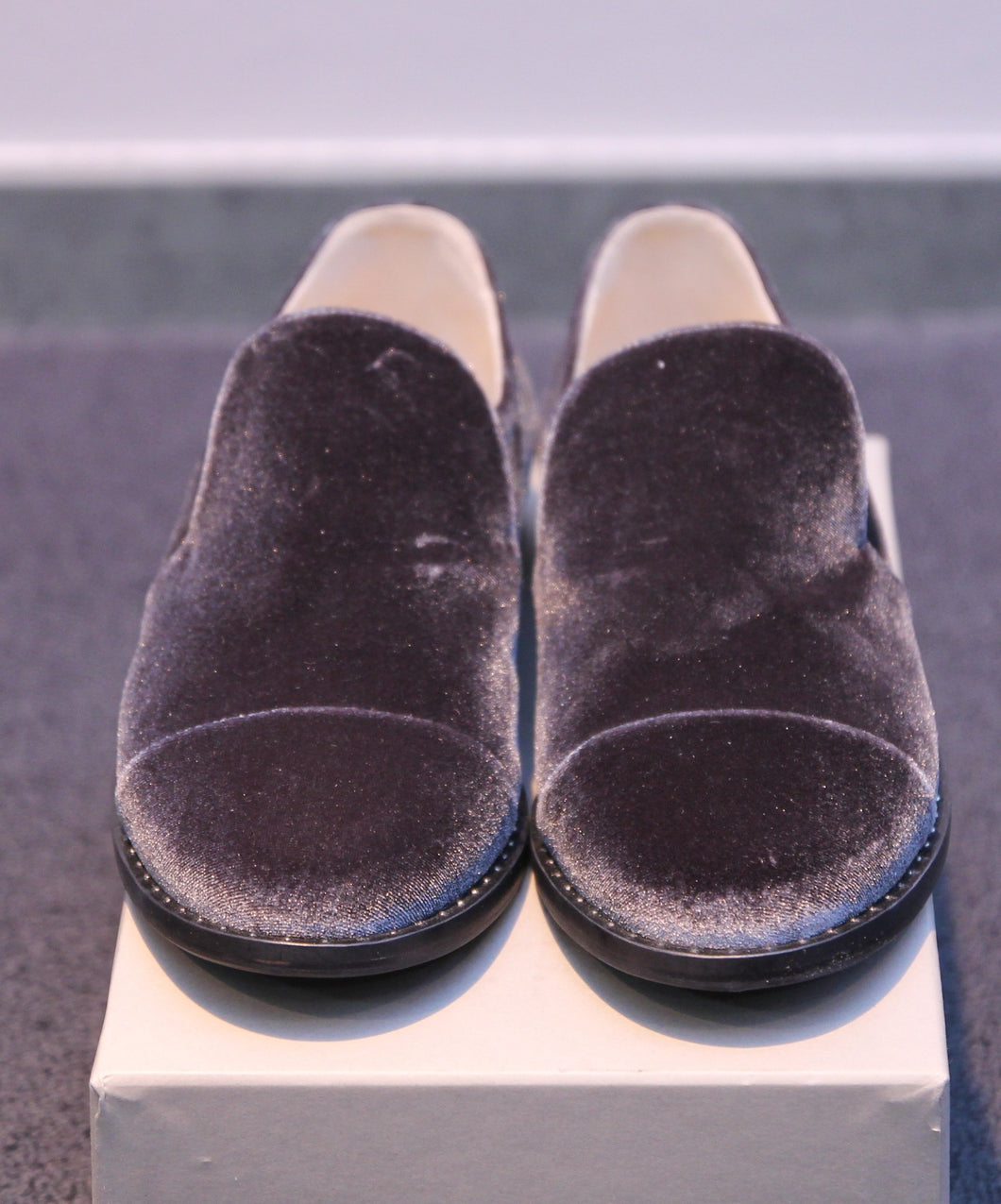 Fabiana Filippi Damen Slipper aus Samt in anthracite